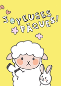 Mouton et lapin pour P&acirc;ques joyeuses